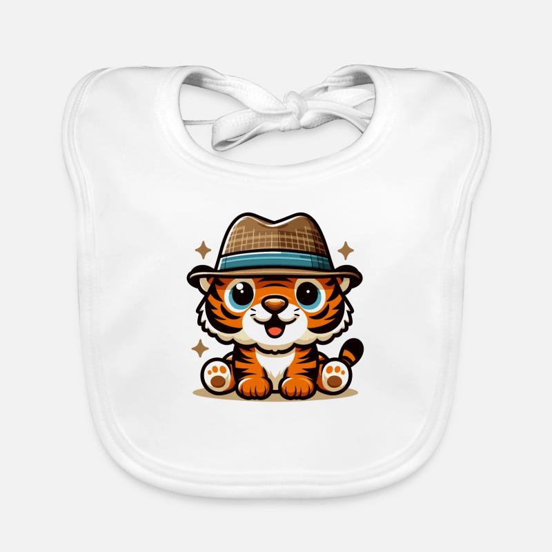 Mignon bébé tigre Bavoir bio Bébé