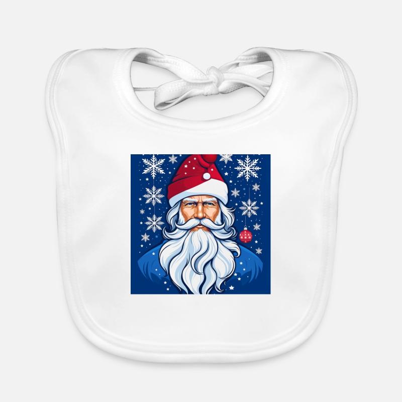 Weihnachtsmann Baby Bio-Lätzchen
