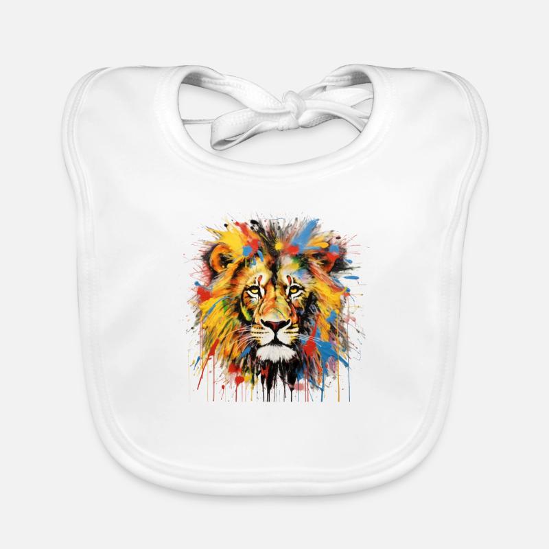 Grafitti Lion Organic Baby Bibs