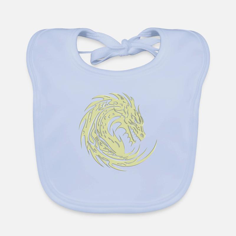 Fantasy Dragon Anime Dragon Head Mythical reptile Organic Baby Bibs