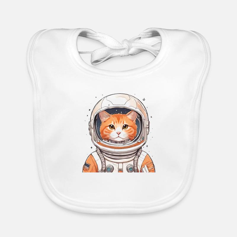 Astronauten-Katze Baby Bio-Lätzchen