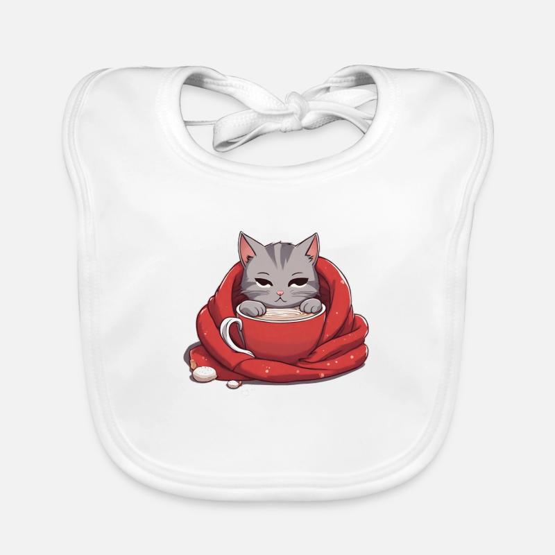 Adorable Cat Organic Baby Bibs