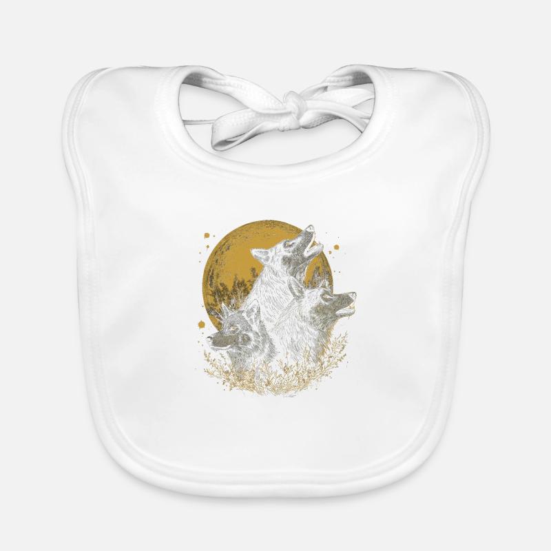 Meute de loups Bavoir bio Bébé