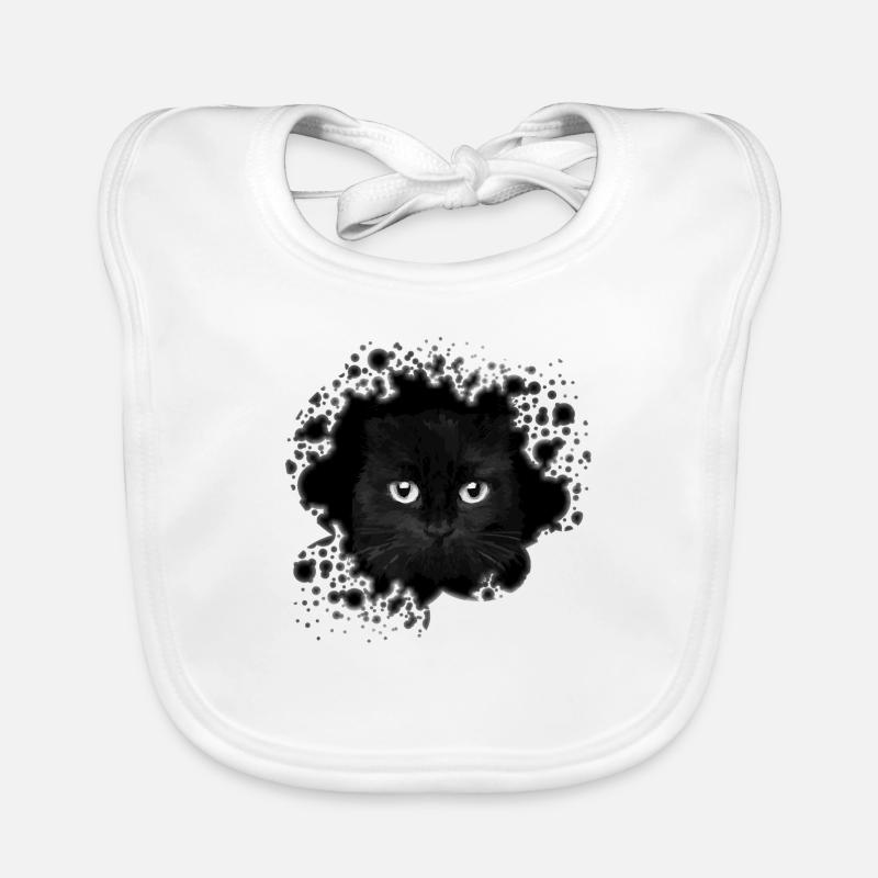 Katze - Baby Bio-Lätzchen - Weiß