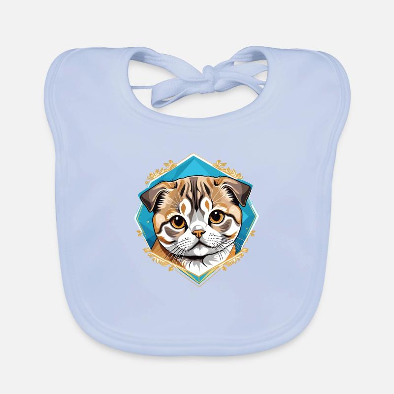 Scottish Fold Cat Organic Baby Bibs