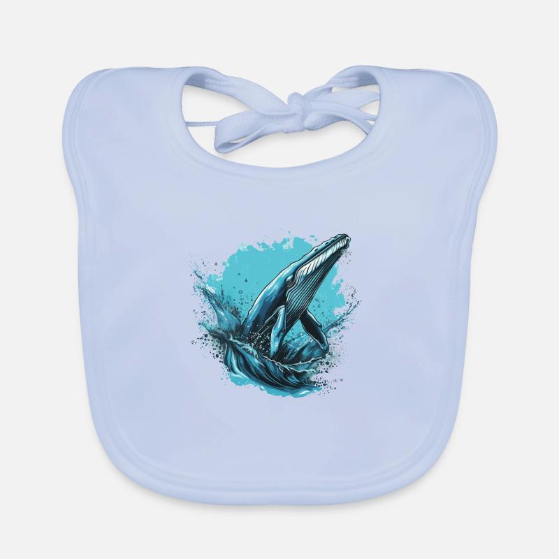 Blauwal Baby Bio-Lätzchen