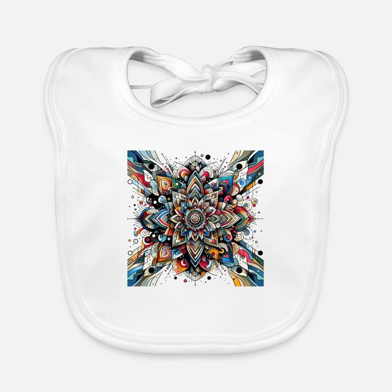 Motif abstrait Blossom Bavoir bio Bébé