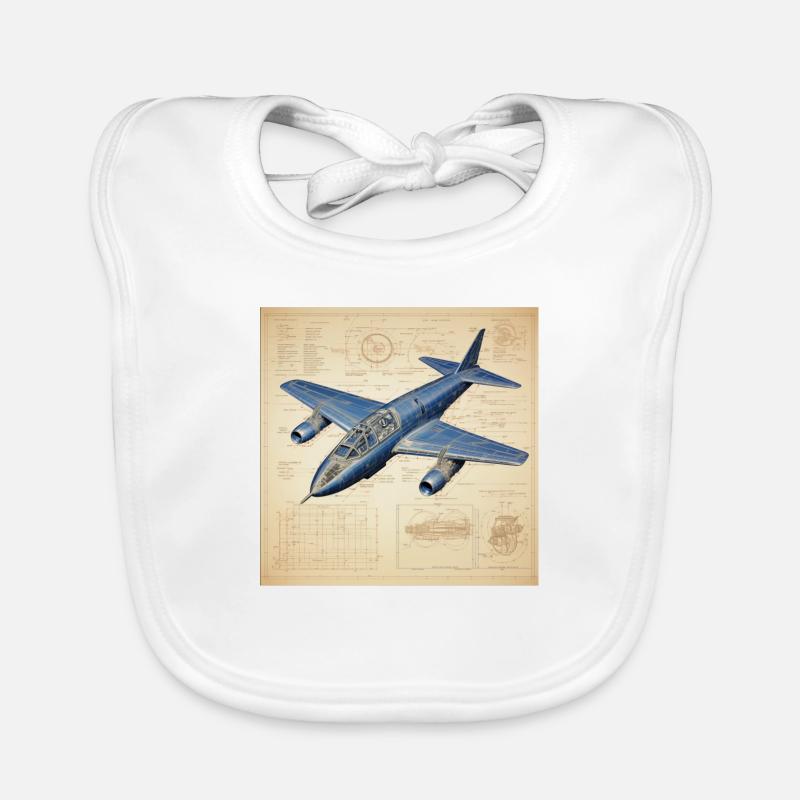 Plan d’un avion à réaction Bavoir bio Bébé