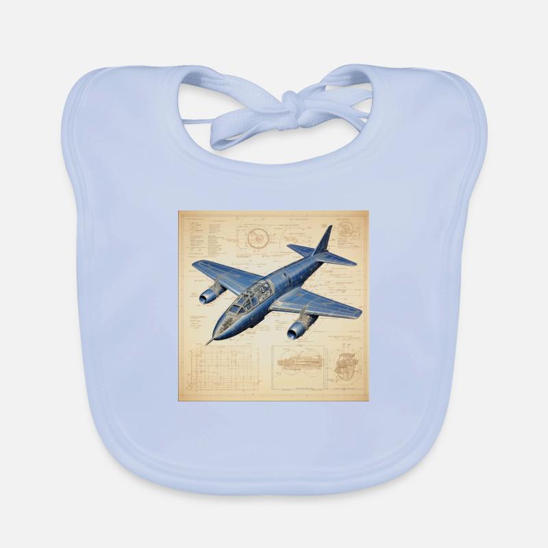 Plan d’un avion à réaction Bavoir bio Bébé