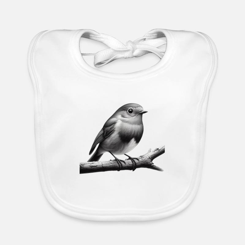 Robin on branch Organic Baby Bibs