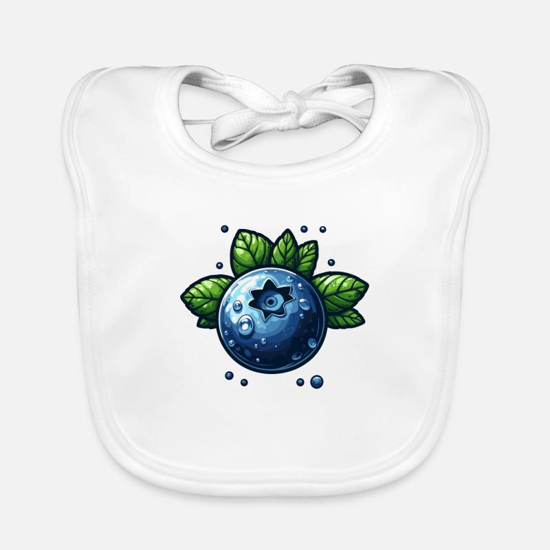 Blueberries wet berry Organic Baby Bibs