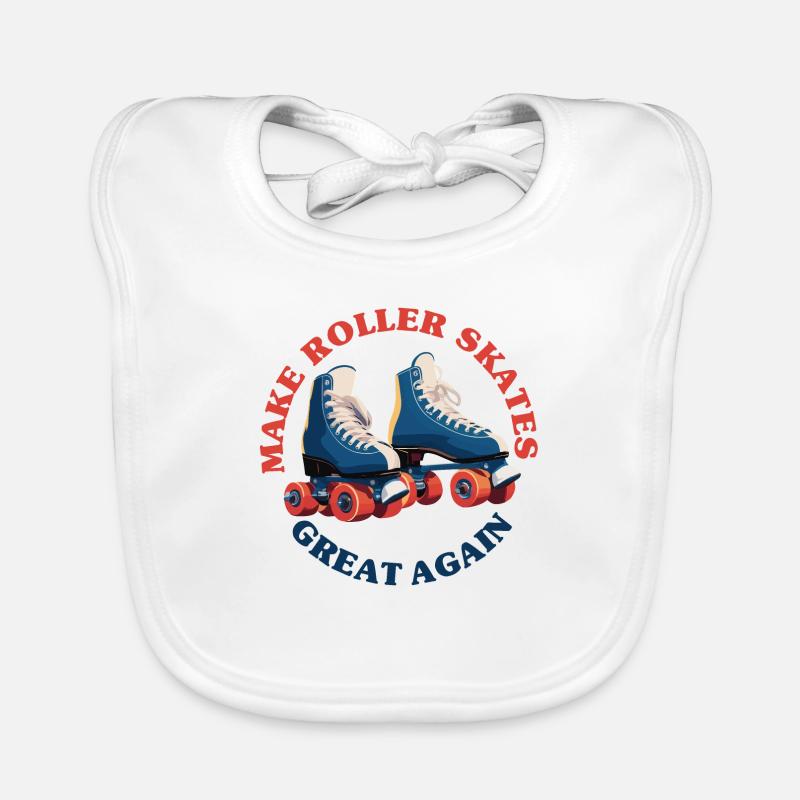 Make Roller Skates Great Again Organic Baby Bibs