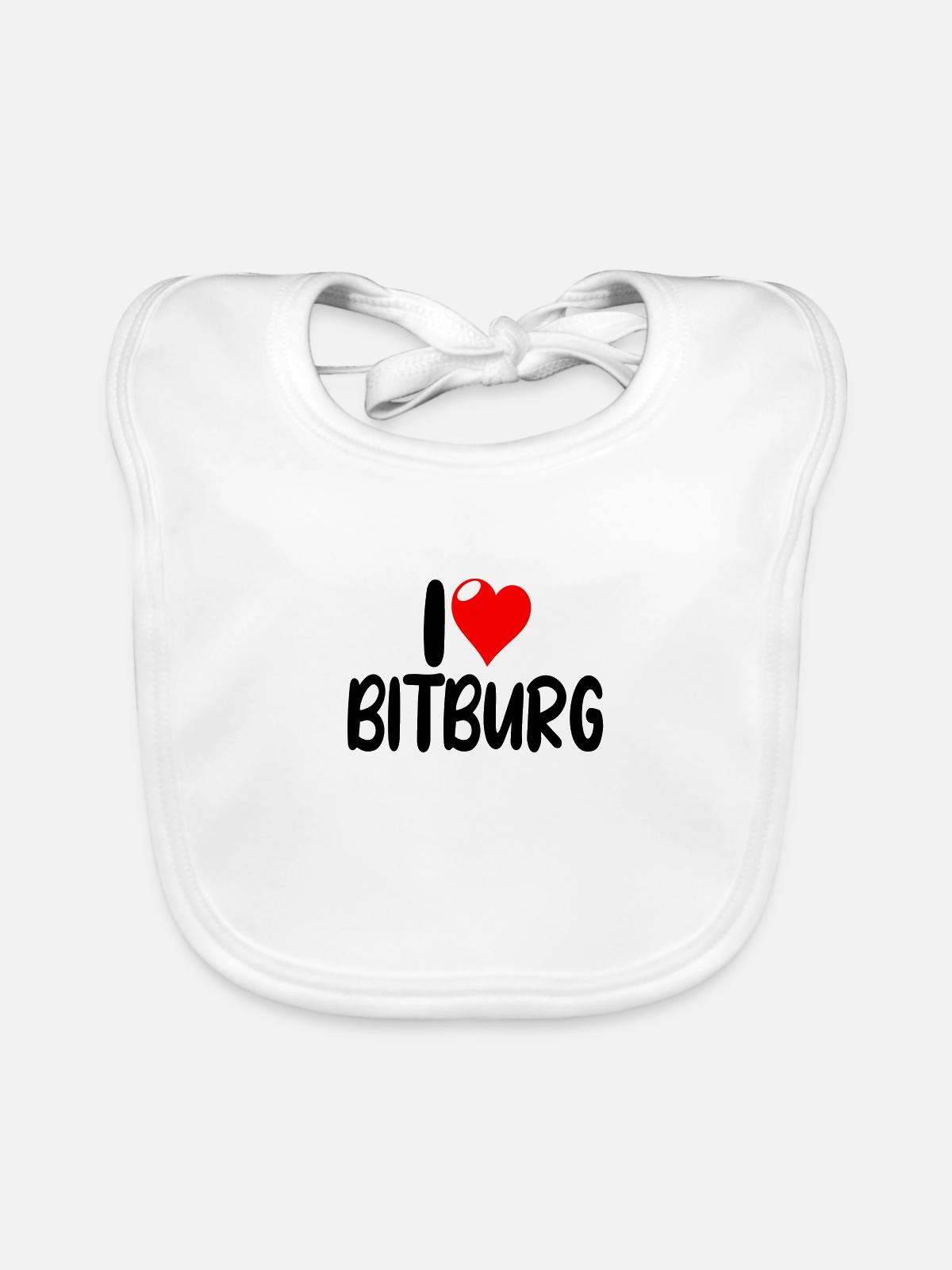 Bitburg - Baby Bio-Lätzchen - Weiß - Vorne