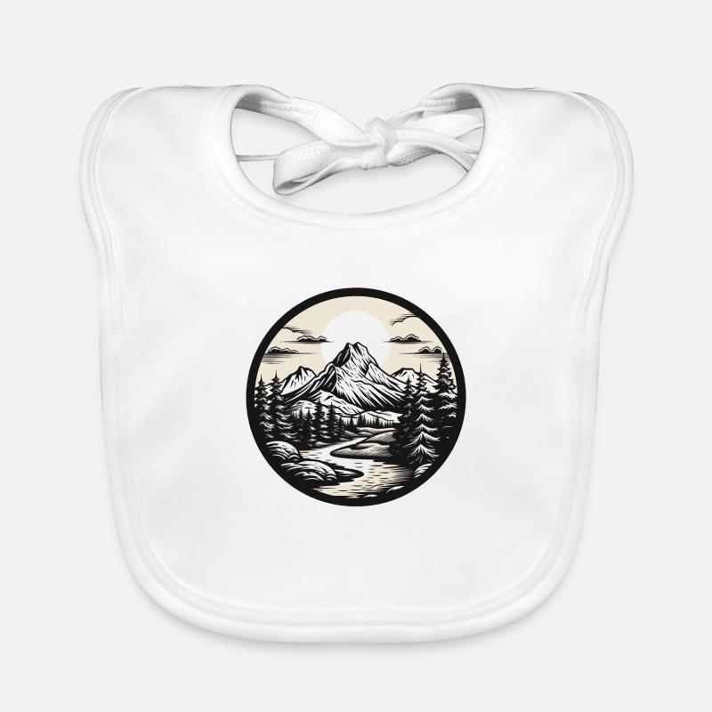 Verschneite Gipfel Baby Bio-Lätzchen