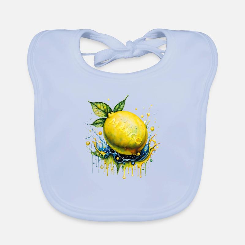 Lemon Mango Organic Baby Bibs
