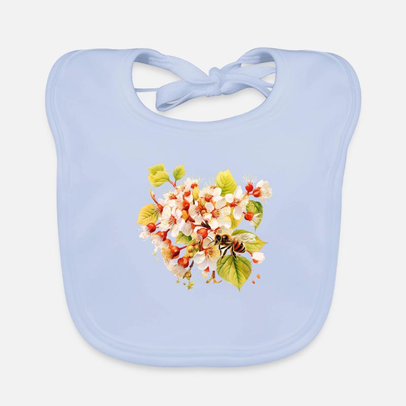 Floraison et buzz Bavoir bio Bébé