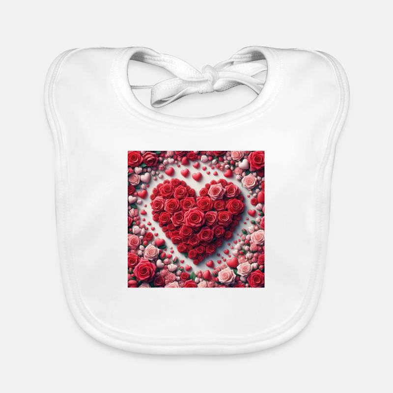 Happy Valentines Day Organic Baby Bibs
