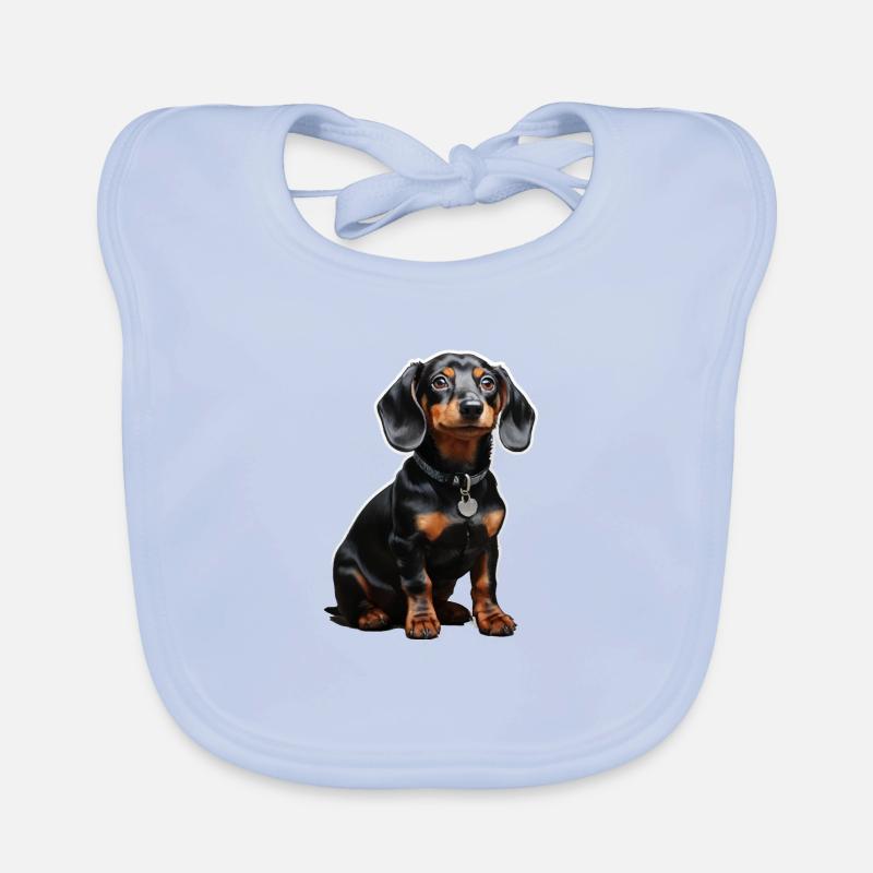 Dachshund Organic Baby Bibs