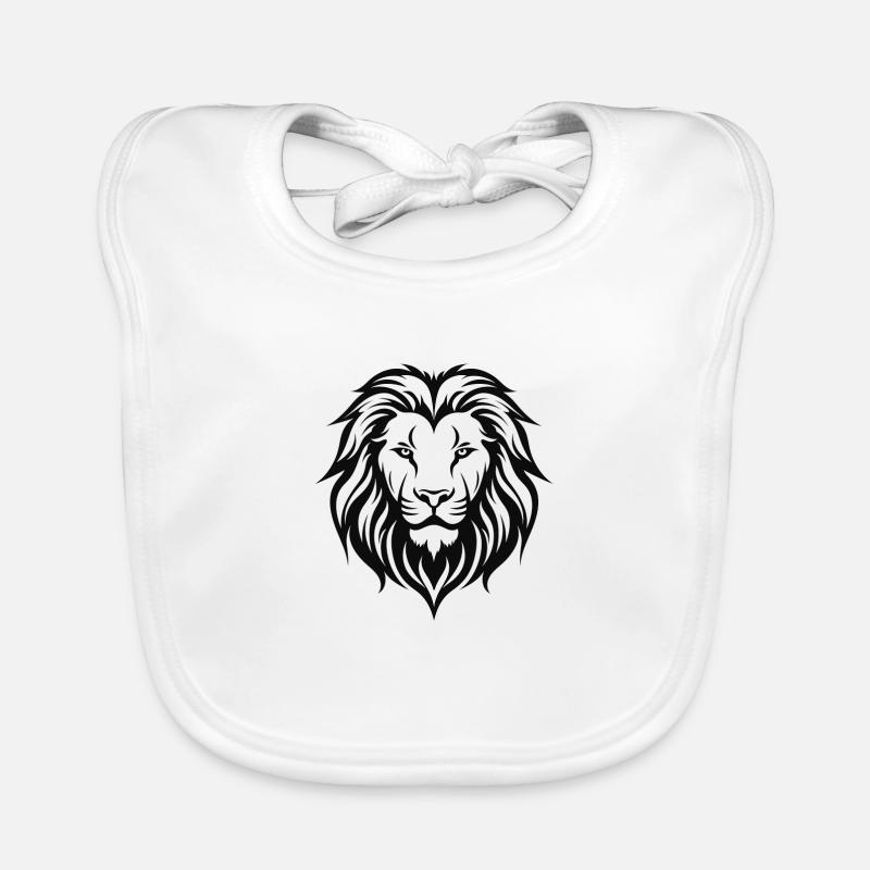 Emblème de lion Bavoir bio Bébé