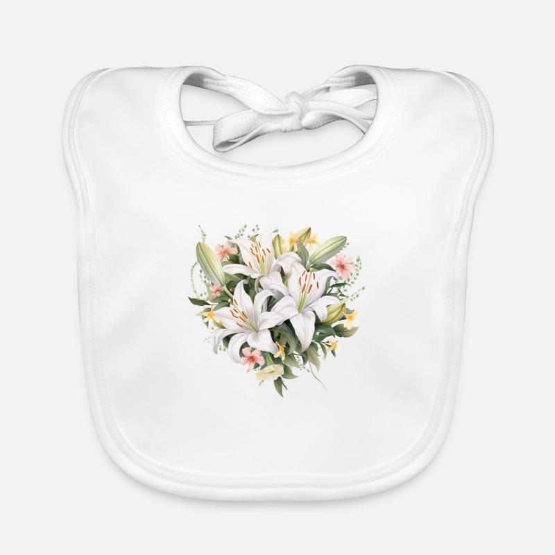 Coeur de lys Bavoir bio Bébé