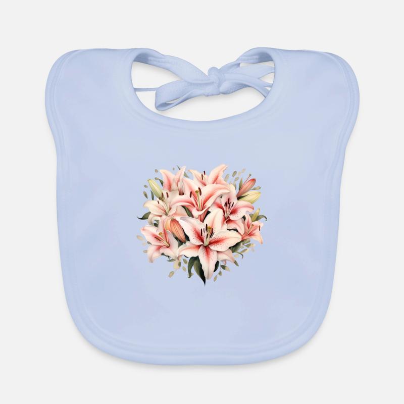 Bouquet de lys Bavoir bio Bébé