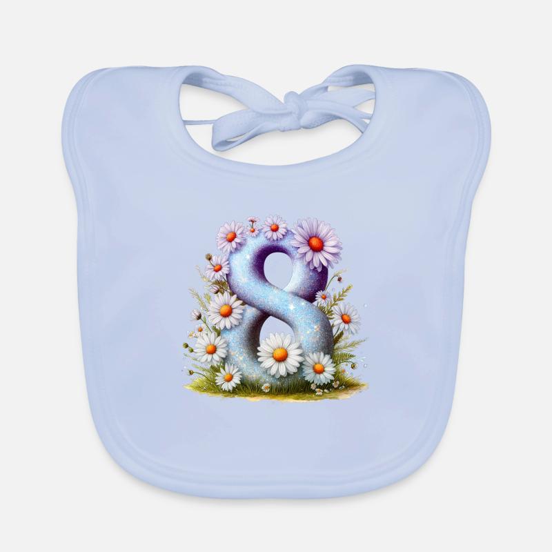 No. 8 eit digital background number vector sign tal Organic Baby Bibs