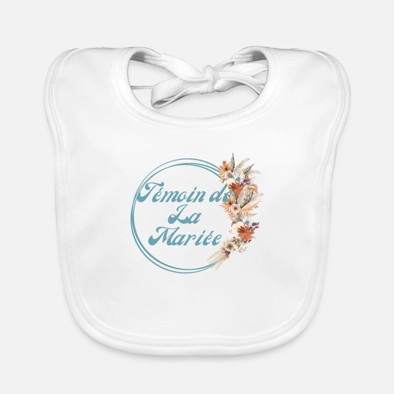 Témoin de la mariée fleurs rustique-tshirt assorti Bavoir bio Bébé