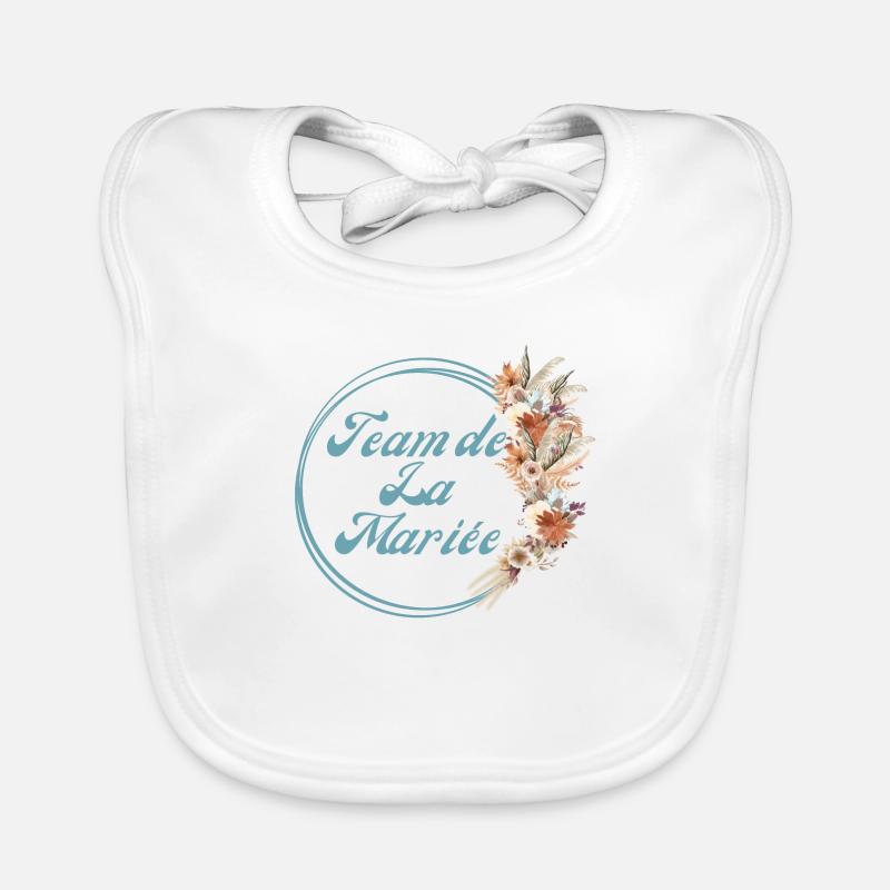 The Rustic Flower Bride Team - Passendes T-Shirt Baby Bio-Lätzchen