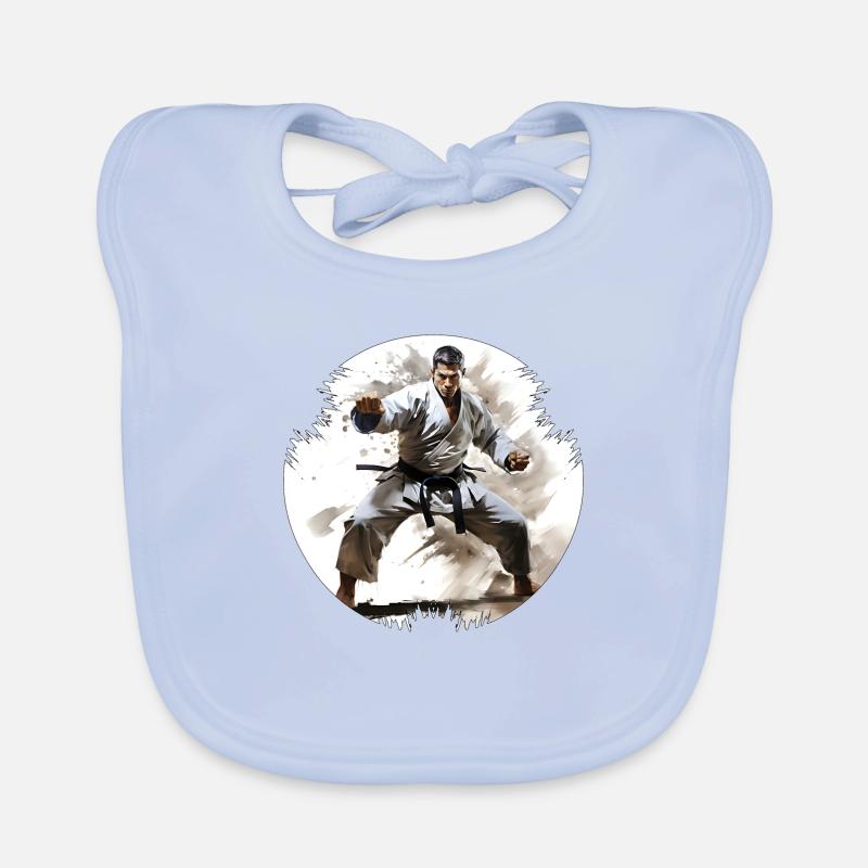 Karate can improve concentration Organic Baby Bibs
