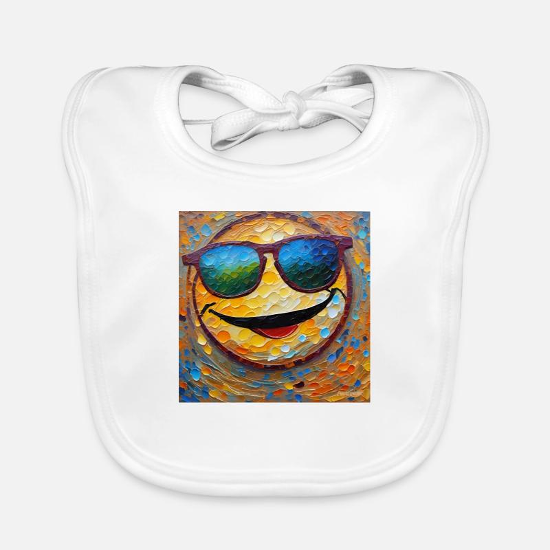 MrSmiley - Baby Bio-Lätzchen - Weiß
