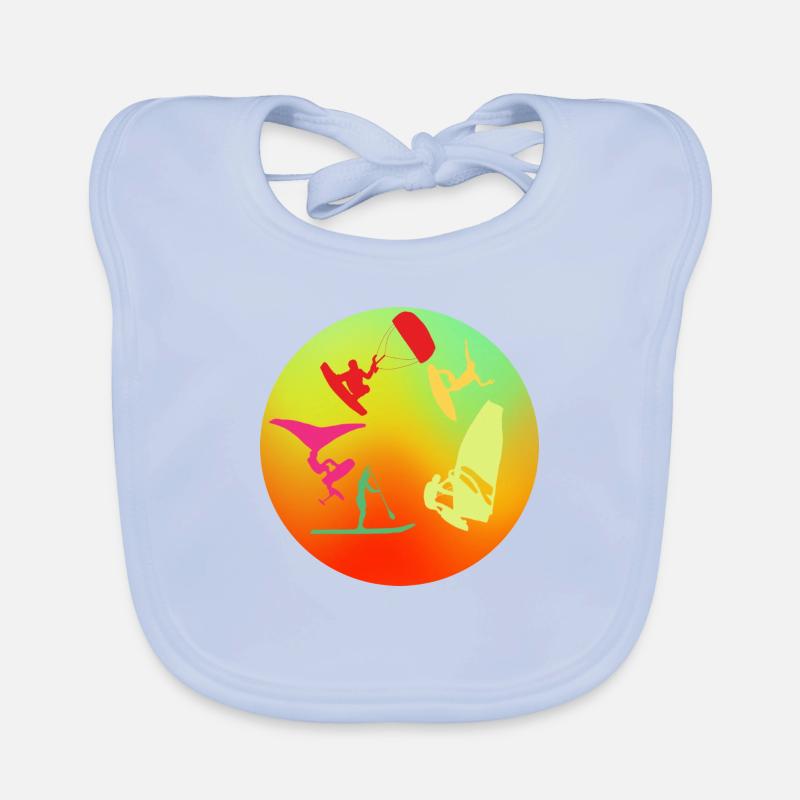 Rond multicolore wind wing kite sup surf Bavoir bio Bébé