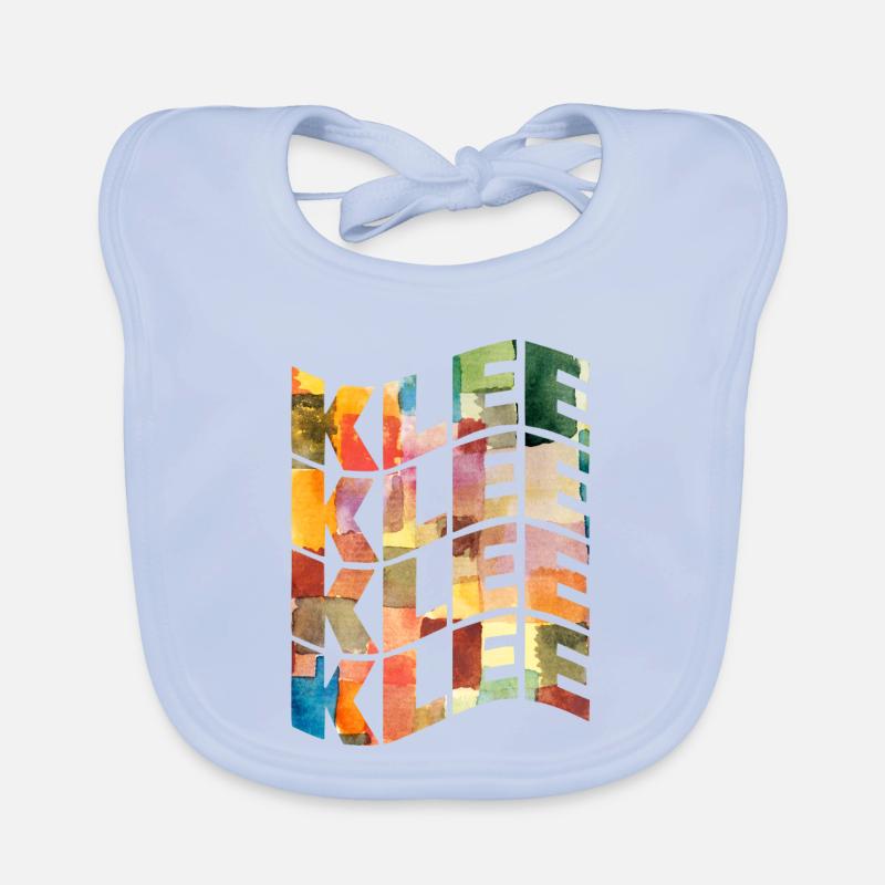 Paul Klee text wave effect t-shirt Organic Baby Bibs