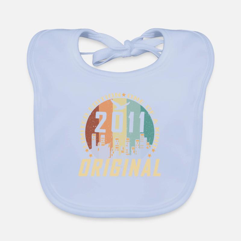 Vintage December 2011 13 Year Anniversary Gift Organic Baby Bibs