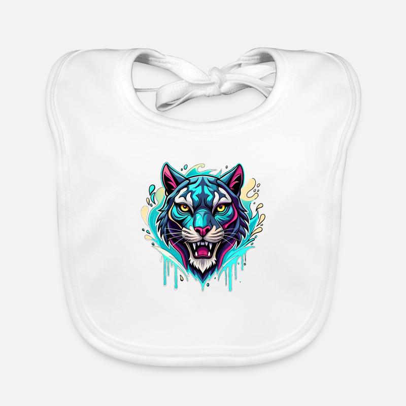 Éclaboussure de couleur de tigre Bavoir bio Bébé