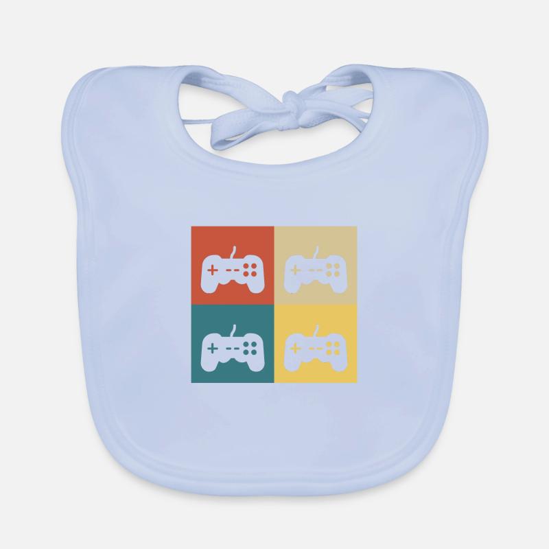 Retro Vintage Console Organic Baby Bibs