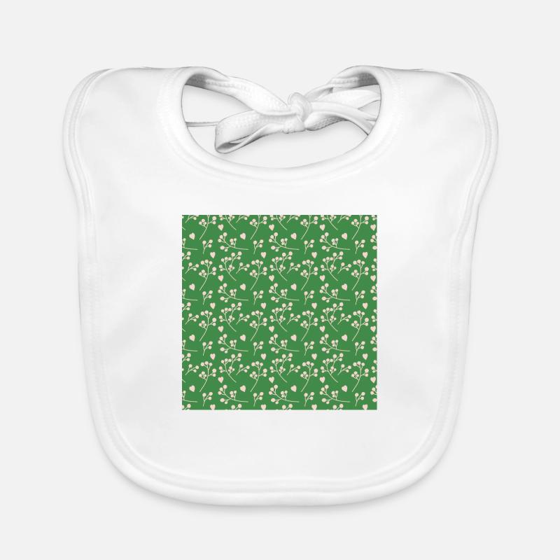 Blume-Blatt-Muster fleur feuille motif Bavoir bio Bébé