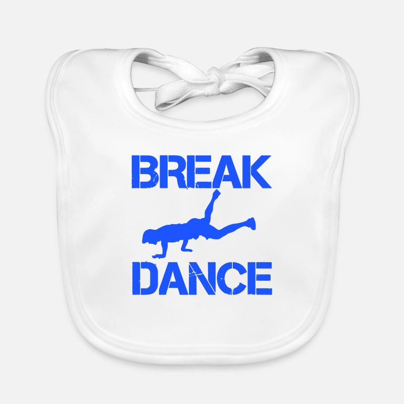 Breakdance (Breakdance) - Bavoir bio Bébé - blanc