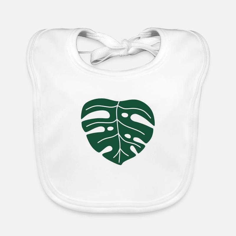 monstera leaf Organic Baby Bibs