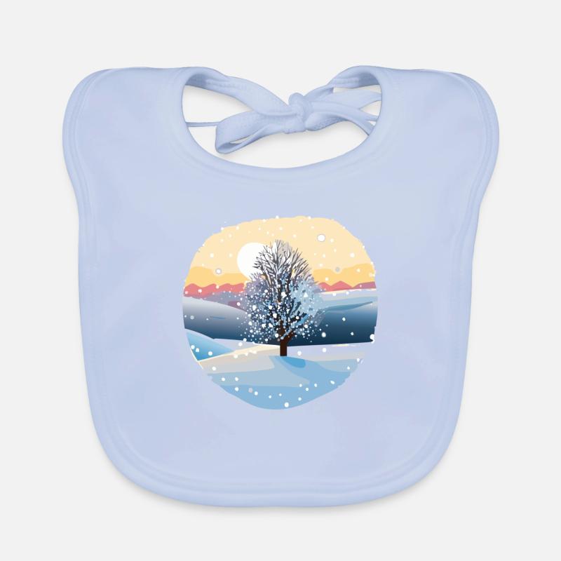 Winter Magic: Snow Magic Tree Organic Baby Bibs