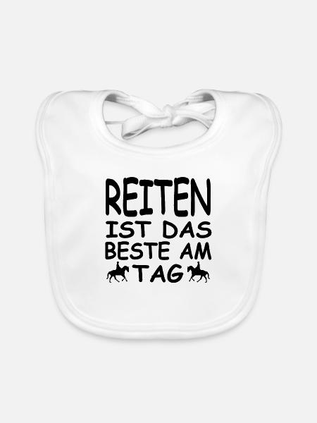 Reiten - Baby Bio-Lätzchen - Weiß