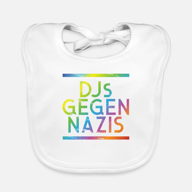 DJs gegen Nazis Regenbogen Baby Bio-Lätzchen