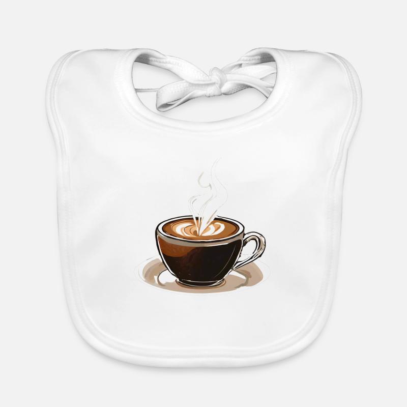 Tasse mit Kaffee Baby Bio-Lätzchen