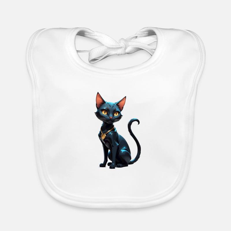 Chat Bande Dessinée Mignon Bavoir bio Bébé