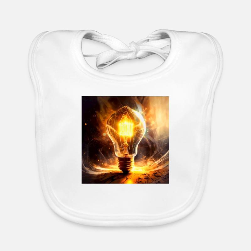 Firefly im Glühlampendesign Baby Bio-Lätzchen