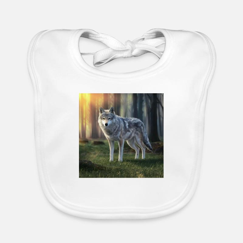 Wilder Wolf Baby Bio-Lätzchen