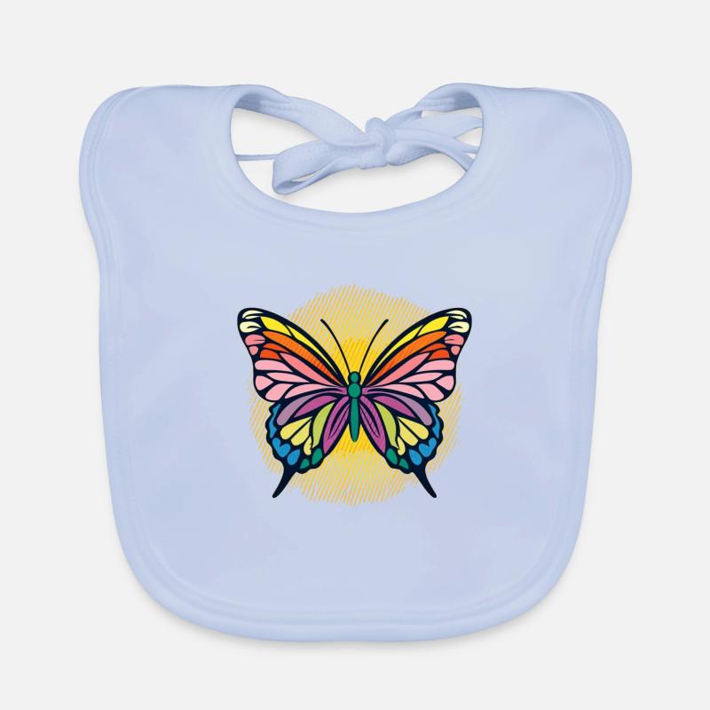 papillon multicolore Bavoir bio Bébé