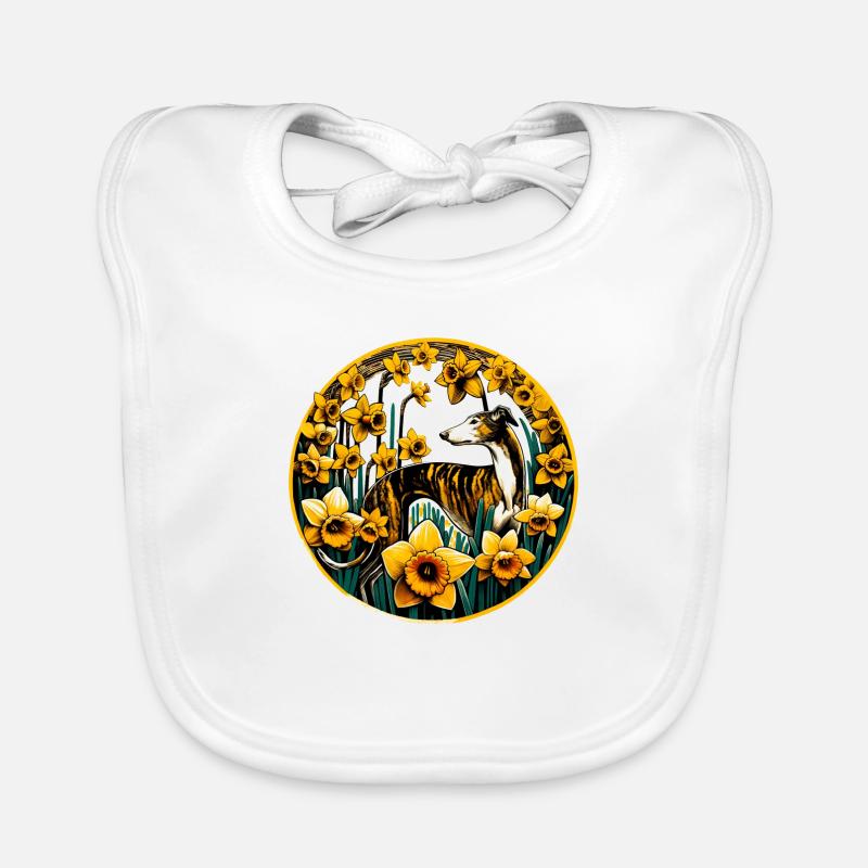 Daffodils Sighthound Organic Baby Bibs