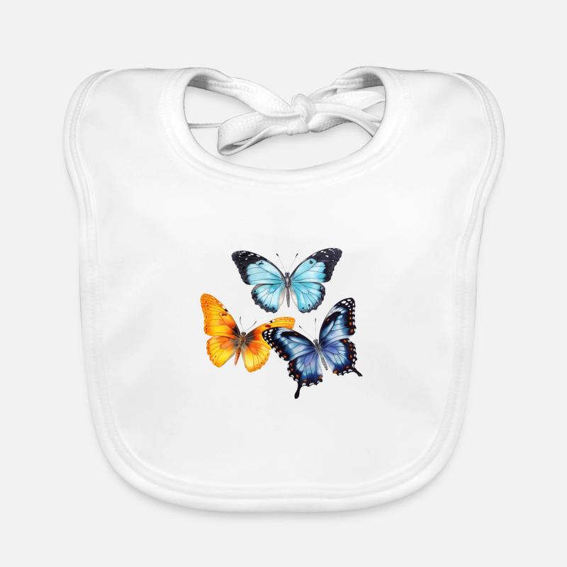 Fluttering Spring Organic Baby Bibs