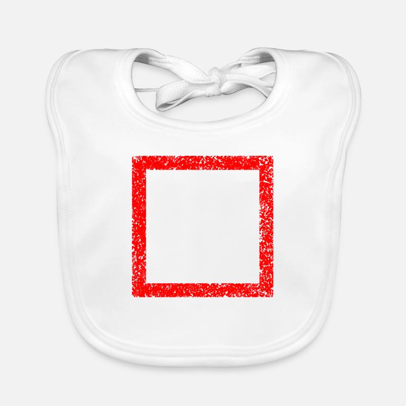 Frame / Red Organic Baby Bibs