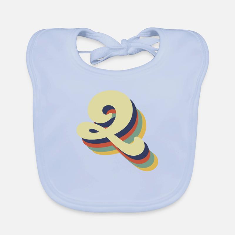 Retro Q Letter Organic Baby Bibs